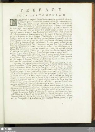 Preface Pour Les Tomes I. & II.