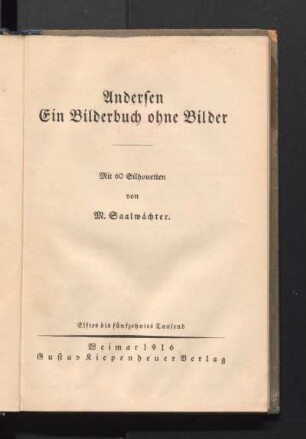 Ein Bilderbuch ohne Bilder