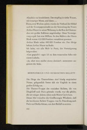 Bühnenbild und russisches Ballett
