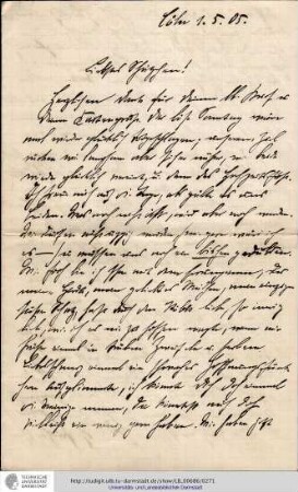 Brief vom 01.05.1905