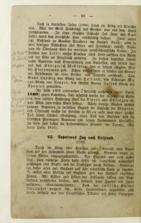 63. Napoleons Zug nach Rußland