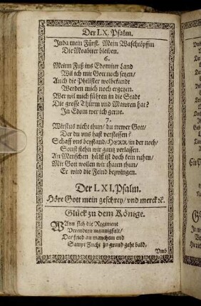 Der LXI. Psalm. - Der LXV. Psalm.