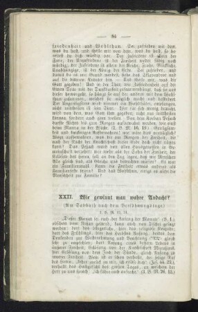 XXII. Wie gewinnt man wahre Andacht?