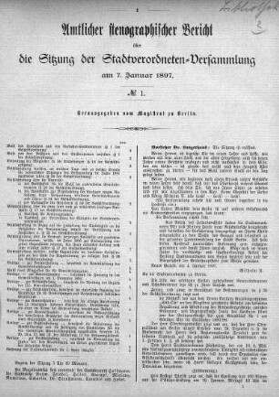 No 1, 7. Januar 1897