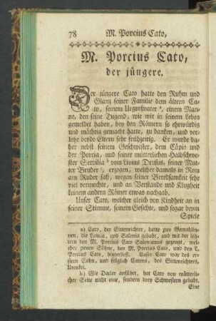 M. Porcius Cato, der jüngere