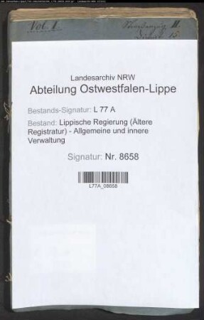 Straßenzug II.- Distrikt 15 sp. 14 Kanal hinter Rischenau bis Falkenflucht, Bd. 1