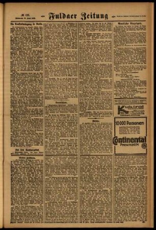 Zweite Ausgabe vom Mittwoch, den 15. Juni 1921.