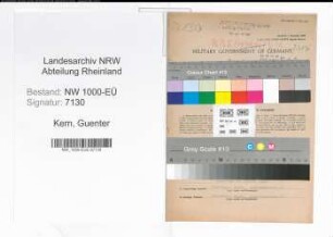 Entnazifizierung Guenter Kern, geb. 14.10.1910 (Lehrer)