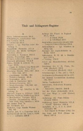Titel- und Schlagwort-Register