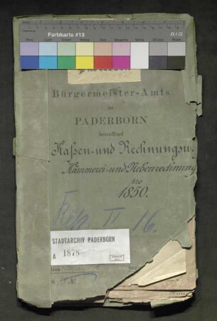 Kämmerei- und Nebenrechnungen 1850