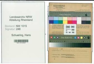 Entnazifizierung Hans Schuering , geb. 08.07.1892 (Bueroangestellter)