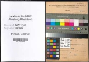 Entnazifizierung Gertrud Pinkes , geb. 30.09.1920 ()