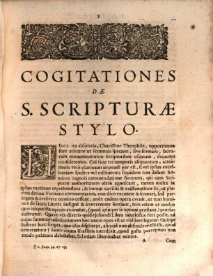 Cogitationes de S. Scripturae stylo