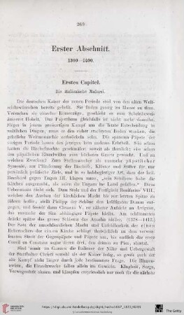 Erster Abschnitt: 1300-1400