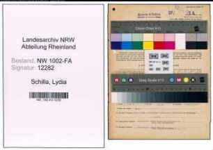 Entnazifizierung Lydia Schilla, geb. 20.08.1908 (Filialleiterin)
