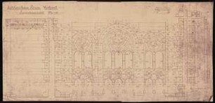 Königliches Residenzschloss Posen, Posen: Versetzplan Treppenhausrisalit Westseite 1:20