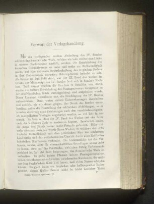 Vorwort der Verlagshandlung.