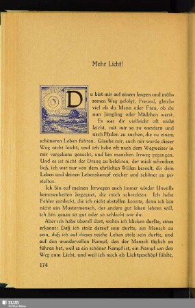 Mehr Licht!