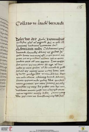 Sermo 9: [Carolus Saccus:] Collatio in laudem Bernardi
