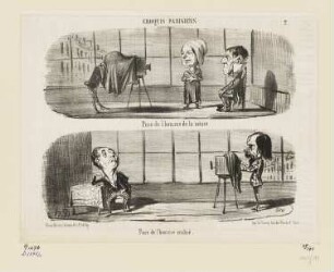 Pose de l'homme de la nature, Blatt 2 der Folge "Croquis Parisiens", in: "Le Charivari", Paris 1853