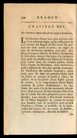 Chapitre XXV. Des Chrêtiens depuis Dioclétien jusqu'à Constantin