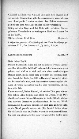 Kunsthalle zu Hamburg 20. III. 10