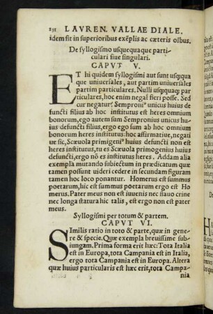 Syllogismi per totum & partem. Caput VI.