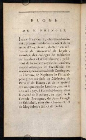 422-448, Eloge de M Pringle.