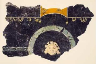 Wandmalerei-Fragment im pompejanischen Stil
