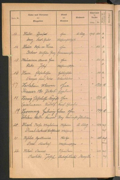 Standesamtsbuch der Stadt Aschaffenburg: Register Eheschließungen 1927 - 1929