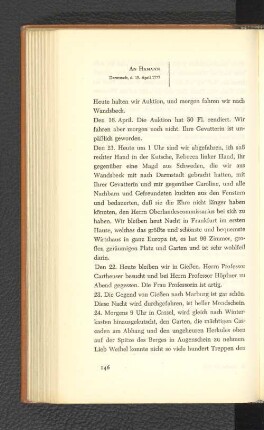 An Hamann Darmstadt, den 15. April 1777