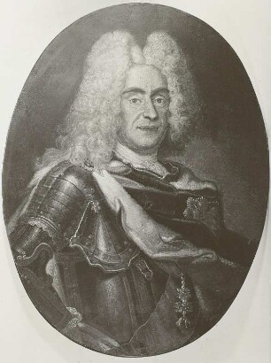 August der Starke (Brustbild nach einem Gemälde von Louis de Silvestre)