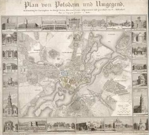 Plan von Potsdam und Umgegend