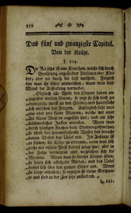 Das fünf und zwanzigste Capitel. Von der Krätze.