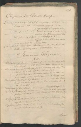 Itineraria, Geographi etc.