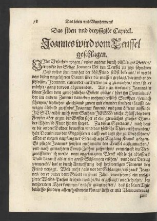 Das siben und dreyssigste Capitel. Joannes wird vom Teuffel geschlagen.