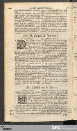 Die Epistel an die Ebreer.