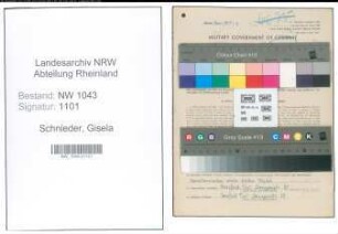 Entnazifizierung Gisela Schnieder , geb. 23.04.1920 ()