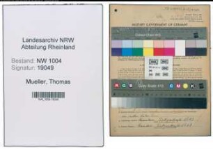 Entnazifizierung Thomas Mueller , geb. 13.03.1906 (Monteur)