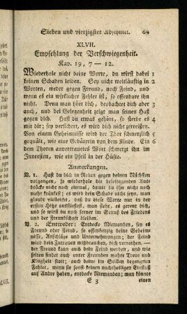 69-80, XLVII. Empfehlung der Verschwiegenheit. - LIV. Begierde zum Gewinn verelitet zu Sünden.