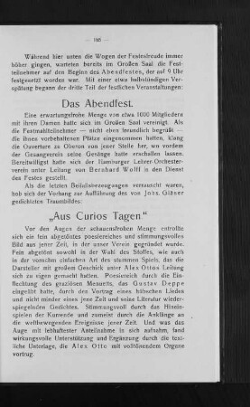 "Aus Curios Tagen."