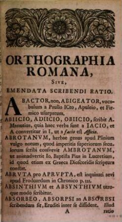 Orthographia romana