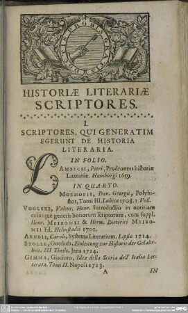 Historiae Literariae Scriptores