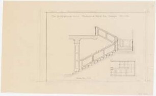 Haus Darré, Berlin-Dahlem Umbau: Querschnitt durch die Treppe 1:20