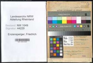Entnazifizierung Friedrich Enzensperger , geb. 16.01.1896 (Verwaltungsbeamter)