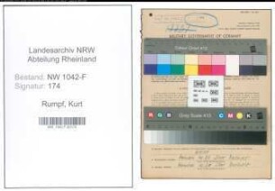 Entnazifizierung Kurt Rumpf , geb. 14.09.1892 (Finanzbeamter)