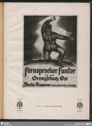 Fernsprecher Funkter auf zum Grenzschutz Ost