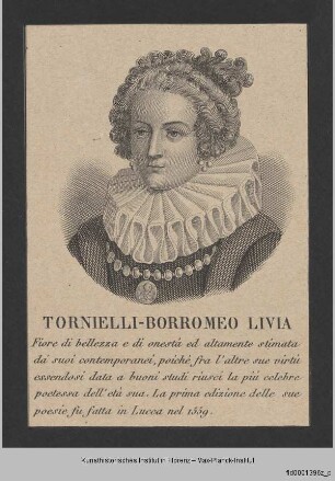 Folge von Bildnissen, Frauenbildnisse : Bildnis der Livia Borromeo Tornielli