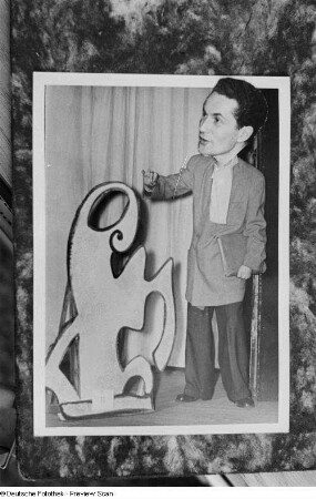 Fotomontage mit Männerkopf
