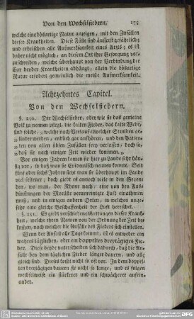 Achtzehntes Capitel. Von den Wechselfiebern